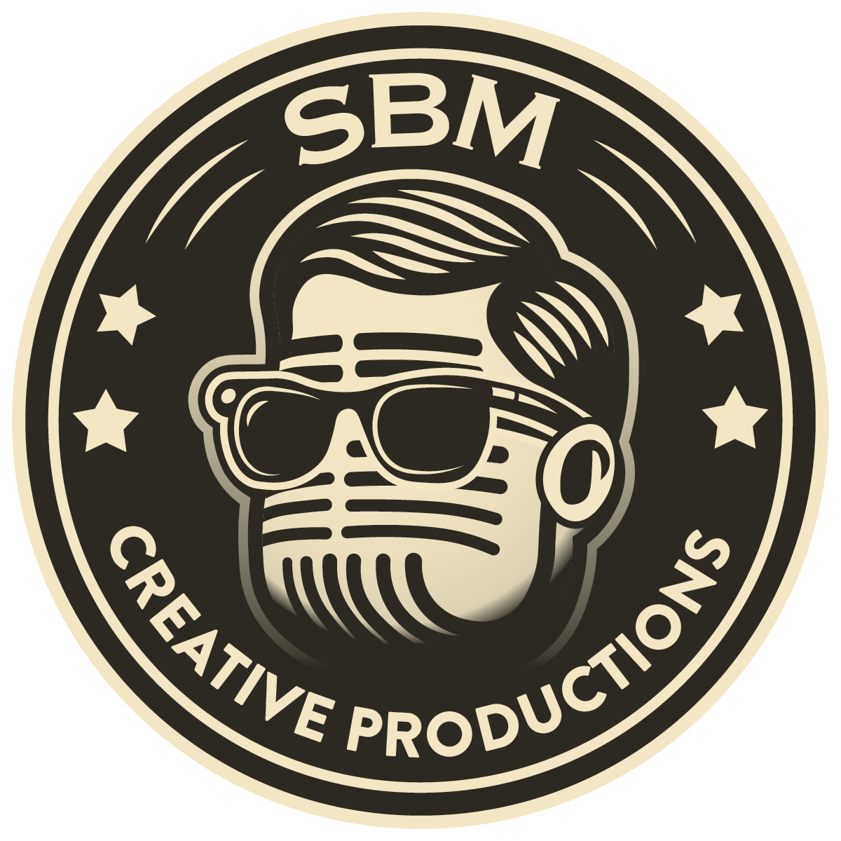 Sound Boy Mike circular microphone logo badge